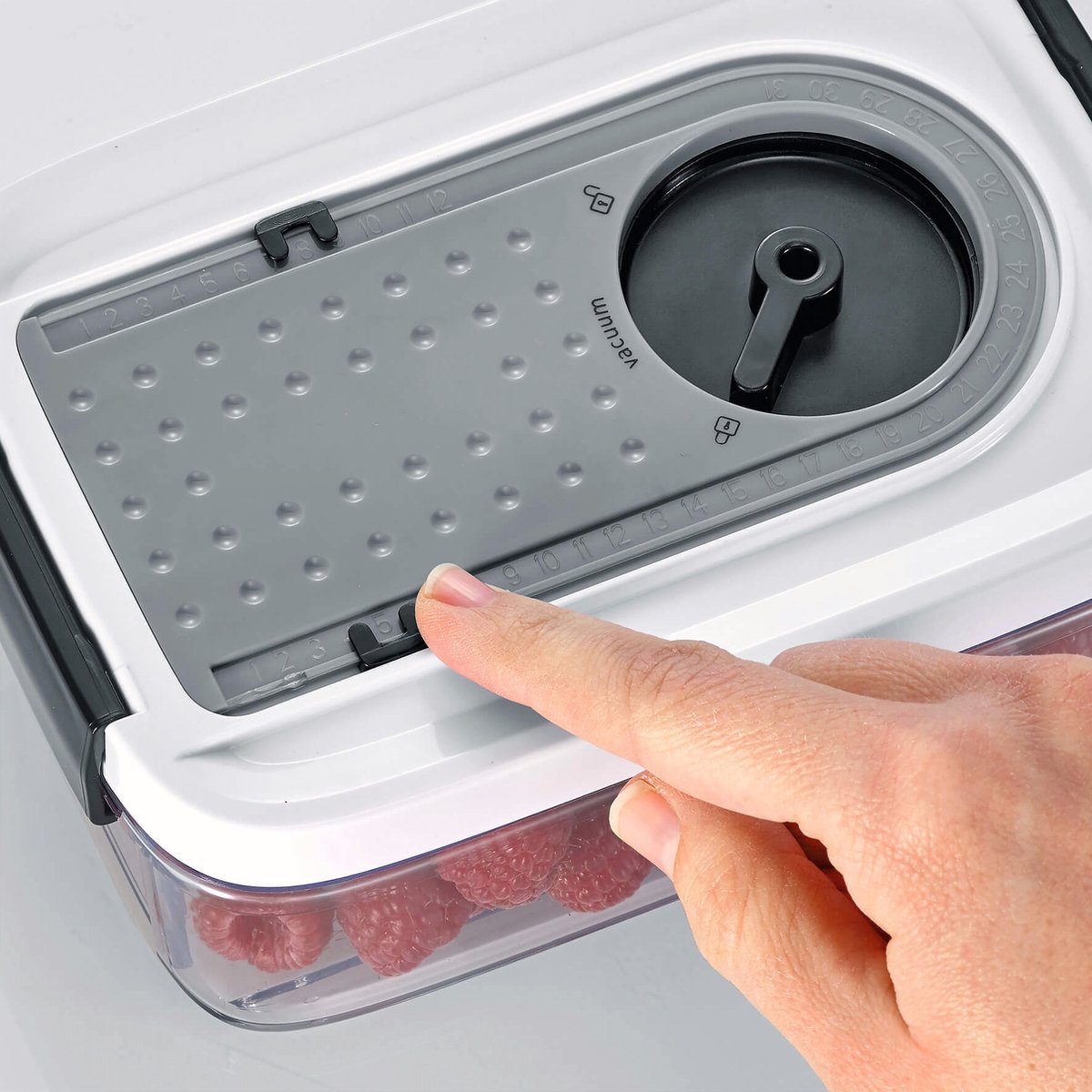 SEVERIN ZB3618 Set van 2 BPA-vrije bewaarboxen met vacuümklep - Inhoud 0,75 L en 1,5 L - Behoudt smaken