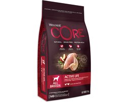 Wellness Core Hondenvoer All Breeds Active Life Kalkoen & Kip 10 kg