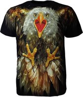 Rock Chang Glow in the Dark Attacking Eagle T-Shirt Multicolor