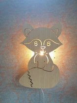Lampe pour enfants Phanti Fantasy - Applique murale - Lampe pour chiens - Vicky fox - bambou - 45 cm de haut - fait main