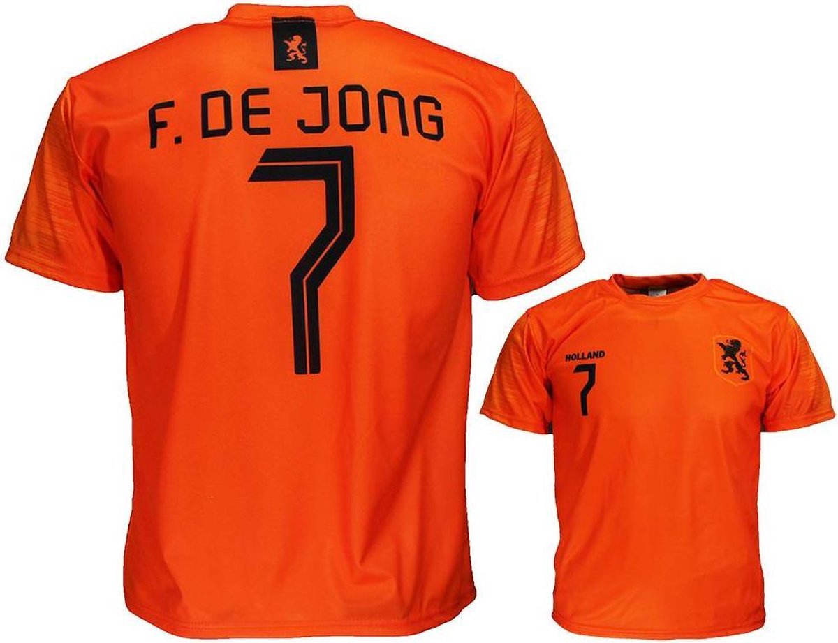 Vleien passen mythologie Nederlands Elftal Replica Frenkie de Jong Voetbal T-Shirt Oranje, Maat: 152  | bol.com