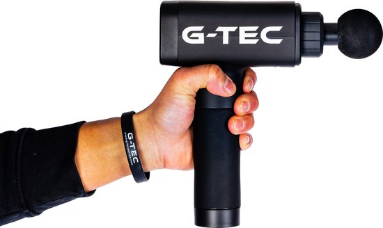 G-TEC RECOV Massage Gun Zwart met 6 Massagekoppen - G-TEC - €194,95
