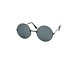 LOUD AND CLEAR® - Zonnebril - Ronde Zonnebril - Ronde Bril - Heren - Dames - Zwart - Hippie