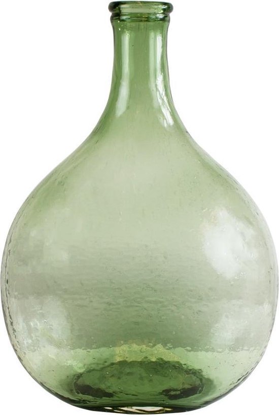 rand Monarch Geneigd zijn vaas glas ovaal groen 40cm | bol.com