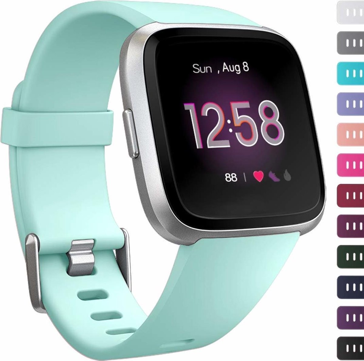 Versa Sport Band - Maat SM - Licht Mint - Geschikt Voor Fitbit