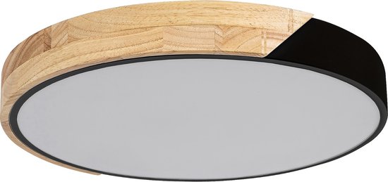 Rabalux Tesia - Plafondlamp - 24W - 41,5x5cm - Zwart met hout