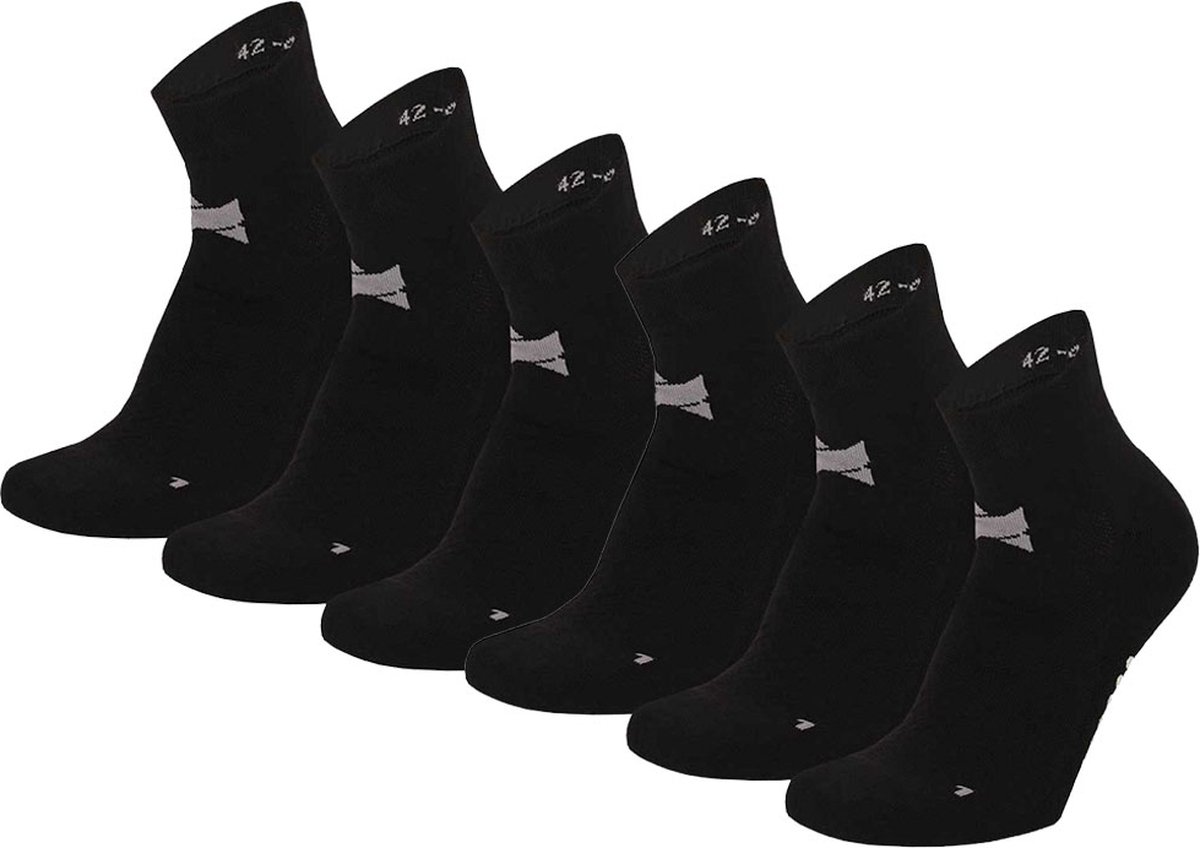 Xtreme Yoga Sokken Zwart - 6 paar - Pilates sokken - Antislip - Anatomisch voetbed - Maat 42/45