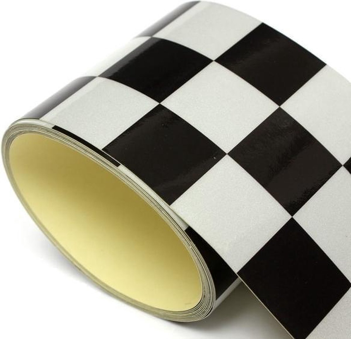 maak een foto prins Naar boven 3 inch zwart wit geruite vlag vinyl decal tape auto motorfiets fiets tank  sticker | bol.com