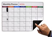 Lowander familieplanner magnetisch whiteboard A3 30x42 cm - Maandplanner | Weekplanner - Incl. stift en wisser