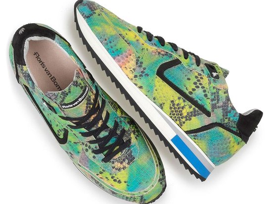 Floris van Bommel Sneakers 101038 groen - Damesschoenen.nl
