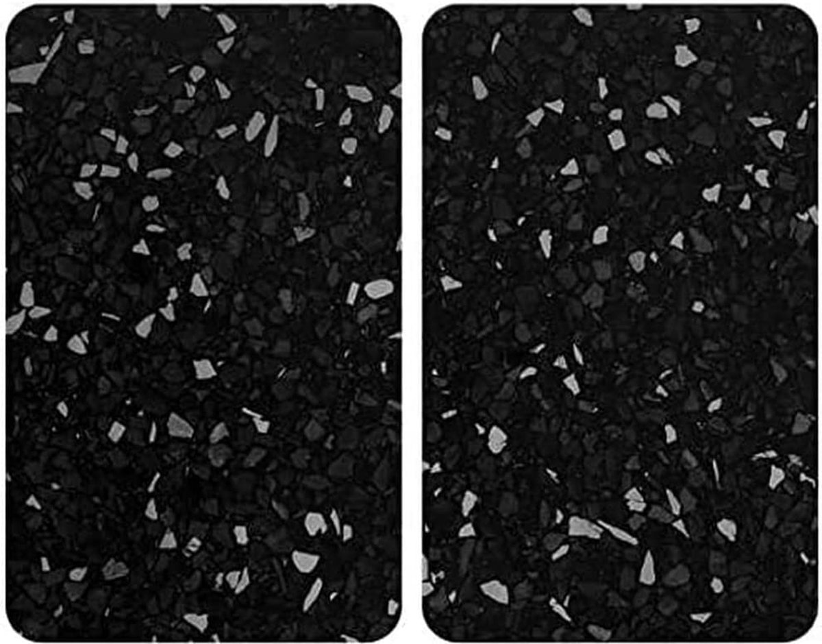 Wenko Fornuisafdekplaat universal terrazzo, set van 2 kookplaten voor alle warmtebronnen van gehard glas, fornuisafdekplaten ook als snijplank te gebruiken, hygiënisch, kras- en slagvast, 30 x 52 cm afbeelding