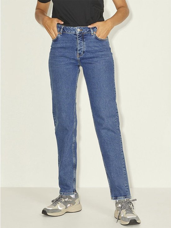 JACK & JONES Seoul Straight Cc3002 Jeans Met Middelhoge Taille - Dames - Medium Blue Denim