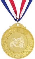 Akyol - motor medaille goudkleuring - Motor - de beste motorrijder - motorrijder - leuk kado voor iemand die van motor rijden houd