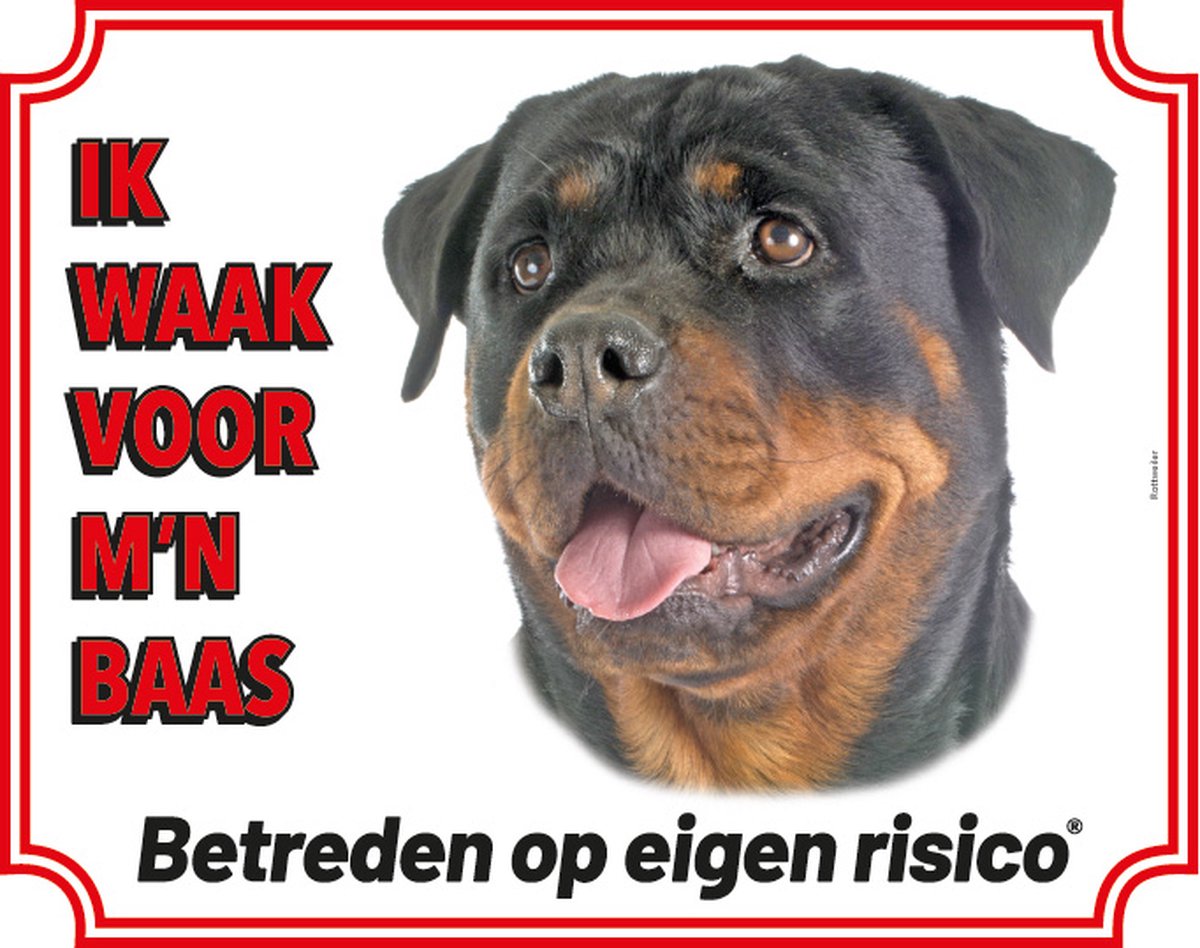 Bol.com Wetterhoun Waakbord - Ik waak voor mijn baas aanbieding