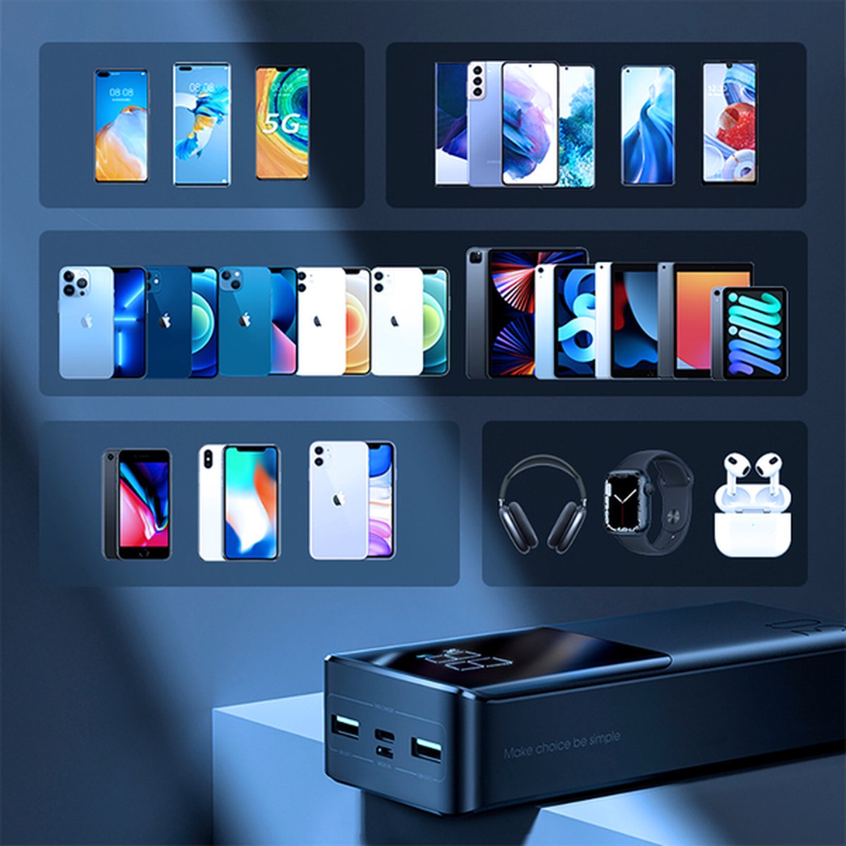 Telecom Chimp Joyroom Star Powerbank 30.000 mAh met Snelladen - afbeelding 3