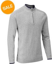 Vapour Casual Half Zip Lined Sweater - Grijs