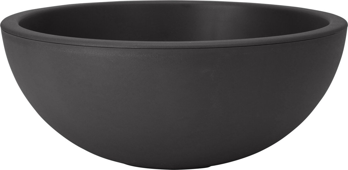 Homestyle Kunststof Bloempot Schaal Rond - Plantenbak - Ø40x16 cm Antraciet