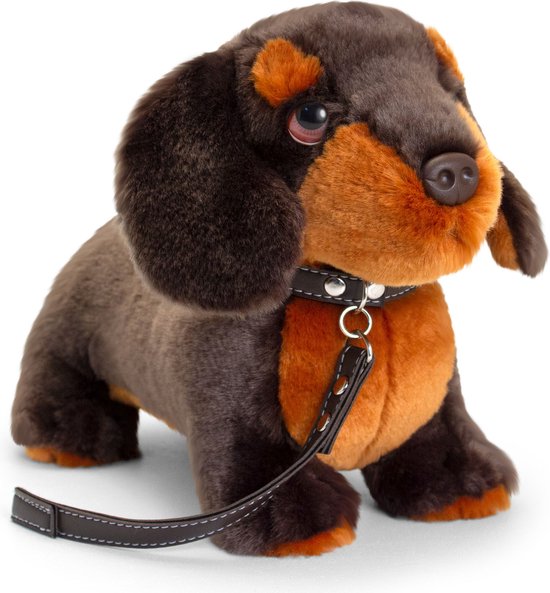 Pluche teckel honden knuffel 31 cm - speelgoed online kopen
