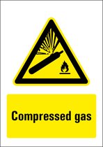 Compressed gas bord - kunststof 148 x 210 mm
