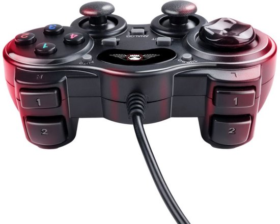 No Fear Gaming Controller - USB-A - Plug & Play - 1,5 M kabel - Zwart | bol