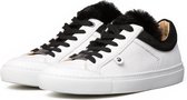 KUNOKA Gabrielle white/black collar - Sneakers Dames - maat 36 - Wit Zwart