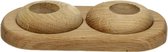 Duo-rozet varia. Ø 22 mm eiken gerookt nat. geol.