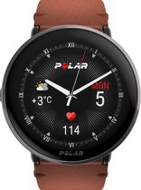 Bol.com Polar Ignite 3 Titanium- Fitness Smartwatch & GPS Activity Tracker - Leder Brons/Siliconen Zwart - S-L aanbieding