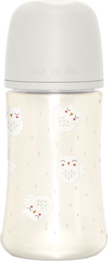 Babyflesje - Suavinex Bonhomia Owl Beige 270 ml Fles SXSBX2079884