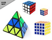 Wonderprice - Cube Puzzel cubes - Set 4 stuks Stressbestendig - Giftset - Concentratie - Training - Fun - Kubus - Pyramide Kubus - Educatief - voor kinderen en volwassenen