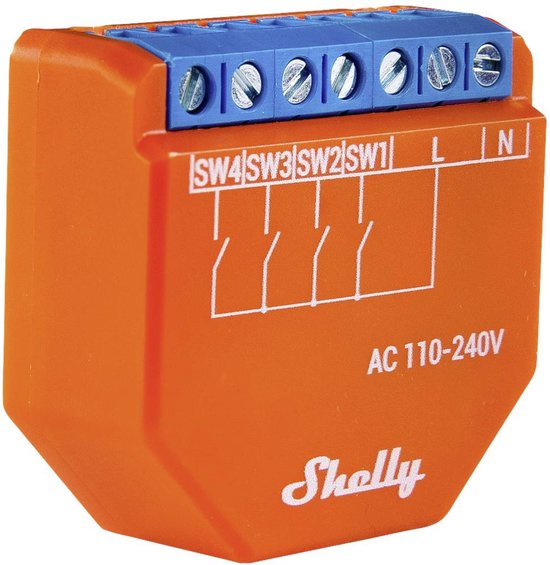 Shelly Plus i4 Controller WiFi, Bluetooth Shelly | bol.com