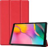 Samsung Galaxy Tab A 10.1 (2019) hoes - Tri-Fold Book Case - Rood