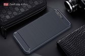 Hoesje geschikt voor Asus ZenFone 4 Pro (ZS551KL) - Geborstelde TPU Cover - Zwart