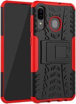 Samsung Galaxy A30 hoes - Schokbestendige Back Cover - Rood