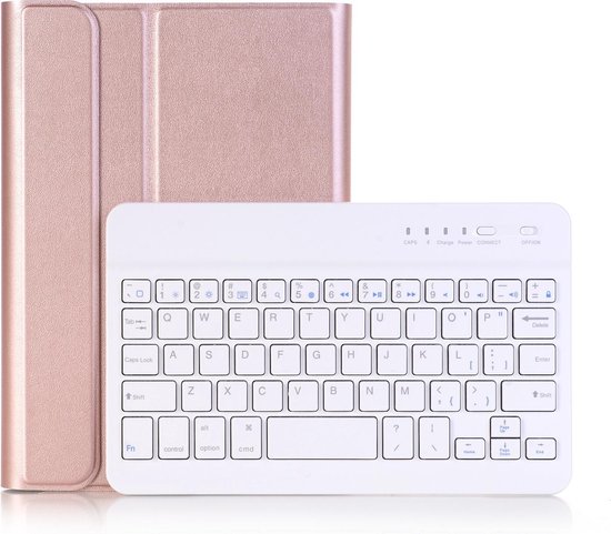 iPad Mini 7.9 inch (2019) Case Bluetooth Toetsenbord hoes met stylus pen houder Rosé Gold iPad Mini 7.9 inch (2019) Case Bluetooth Toetsenbord hoes met stylus pen houder Rosé Gold