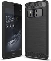 Geborstelde TPU Cover - Asus Zenfone AR ZS571KL - Zwart