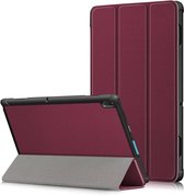 Tablet hoes geschikt voor Tablet hoes geschikt voor Lenovo Tab E10 hoes (TB-X104f) - Tri-Fold Book Case - Donker Rood
