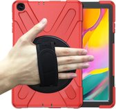 Tablet Hoes geschikt voor Samsung Galaxy Tab A 10.1 (2019) - Hand Strap Armor Case - Rood