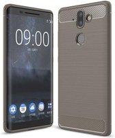 Nokia 8 Sirocco / Nokia 9 - Geborstelde TPU Cover - Grijs