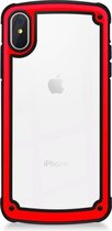 Schokbestendige PC + TPU Case voor iPhone XS Max (rood)