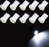 10 STKS T10 8 LED autosignaal gloeilamp (wit licht)
