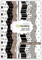 CraftEmotions Paper pad New York - bruin 24 vl A5 14,8x21CM (02-23)