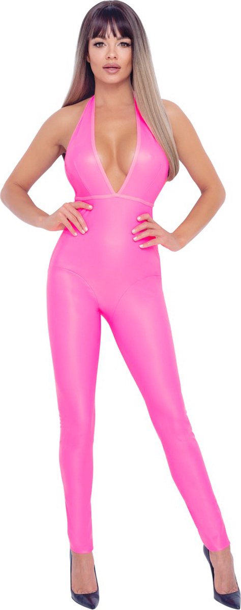 Sexy fel roze Jumpsuit - Medium