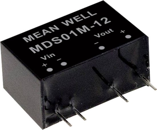 Foto: Mean well mds01n 05 dc dc convertermodule 200 ma 1 w aantal uitgangen 1 x inhoud 1 stuk s 