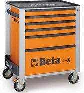 Beta gereedschapswagen C24S met 6 laden - oranje