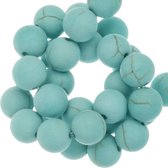 Sinkiang Turquoise Frosted Kralen (8 mm) 46 Stuks