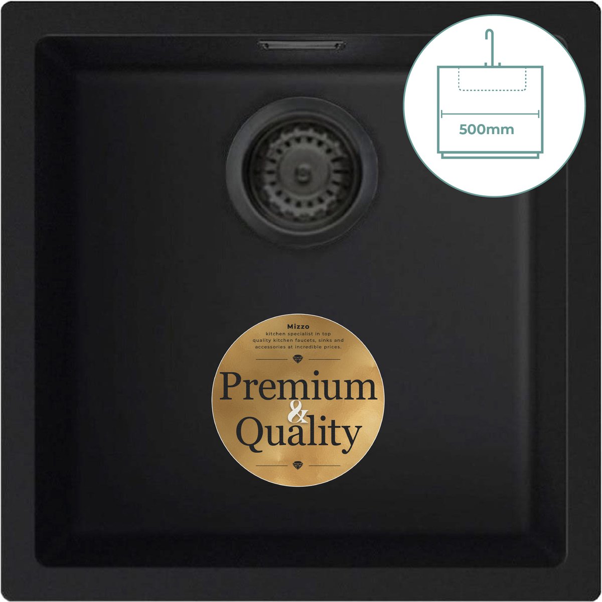 BRRIDE 40 x 45 cm spoelbak roestvrij staal, keukenspoelbak wastafel met 360° kraan en zeepdispenser, inbouwspoelbak keukenspoelbak set met afvoerframe, gootsteen keuken 1 wastafel