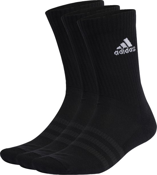 adidas Sportswear Gevoerde Sokken 3 Paar - Unisex - Zwart - 46-48