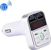 B2 Dual USB opladen Bluetooth Fm-zender MP3 muziekspeler Car Kit, ondersteuning Hands-Free Call & TF Card & U Disk (zilver)