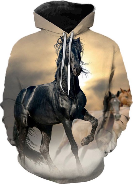 Chevaux à capuche 3XL cardigan pull pull outdoor pull bol