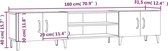 vidaXL Meuble TV Blanc brillant 180 x 31,5 x 40 cm Bois traité